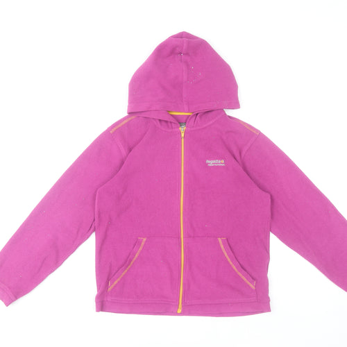 Regatta Girls Pink Full Zip Fleece Hoodie Jacket 11-12 Years