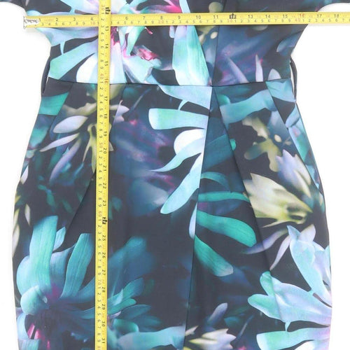 Closet London Women's Multicoloured Floral Bodycon Dress UK 10