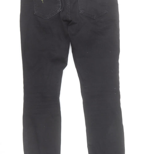 Orsay Womens Black Skinny Embroidered Floral Jeans Size 6