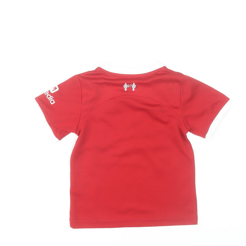 Nike Boys Red Liverpool LFC Football Jersey 16 Years Short Sleeve T-Shirt