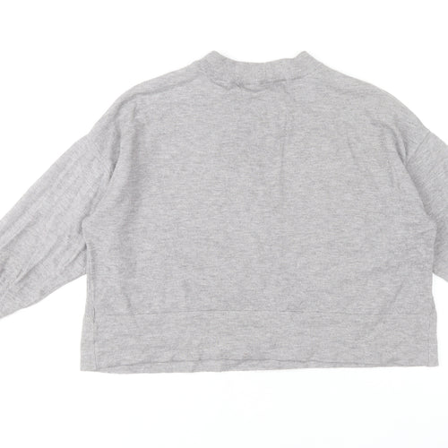 V by Very Women's Grey Mock Neck Knit Jumper Size 12