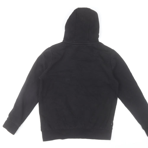 Eleven Degrees Boys Black Pullover Hoodie 12-13 Years Cotton Blend