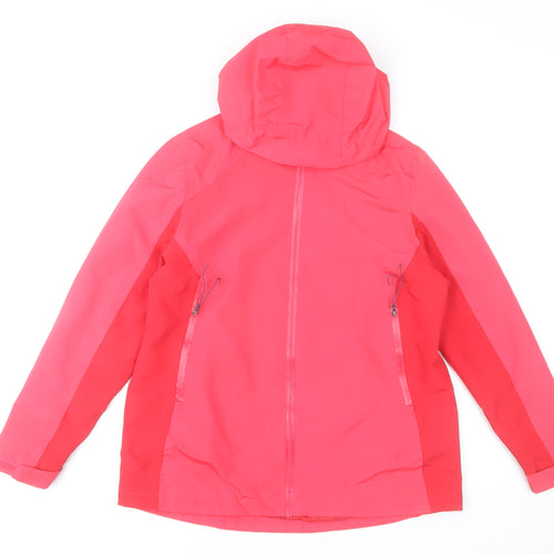 Rocktrail Women’s Pink Hooded Rain Coat Jacket Size 14 Waterproof