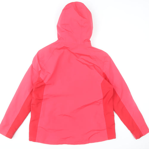 Rocktrail Women’s Pink Hooded Rain Coat Jacket Size 14 Waterproof