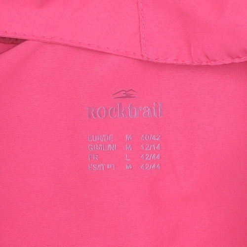 Rocktrail Women’s Pink Hooded Rain Coat Jacket Size 14 Waterproof