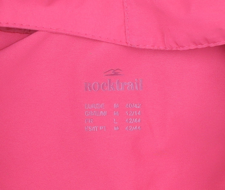 Rocktrail Women’s Pink Hooded Rain Coat Jacket Size 14 Waterproof