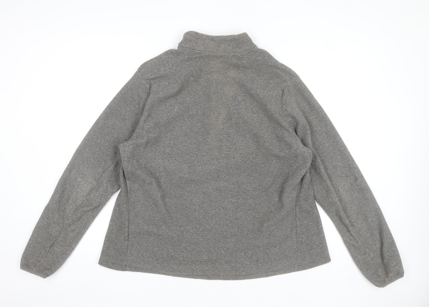 Decathlon Quechua Women Grey 1/4 Zip Fleece Sweatshirt 2XL