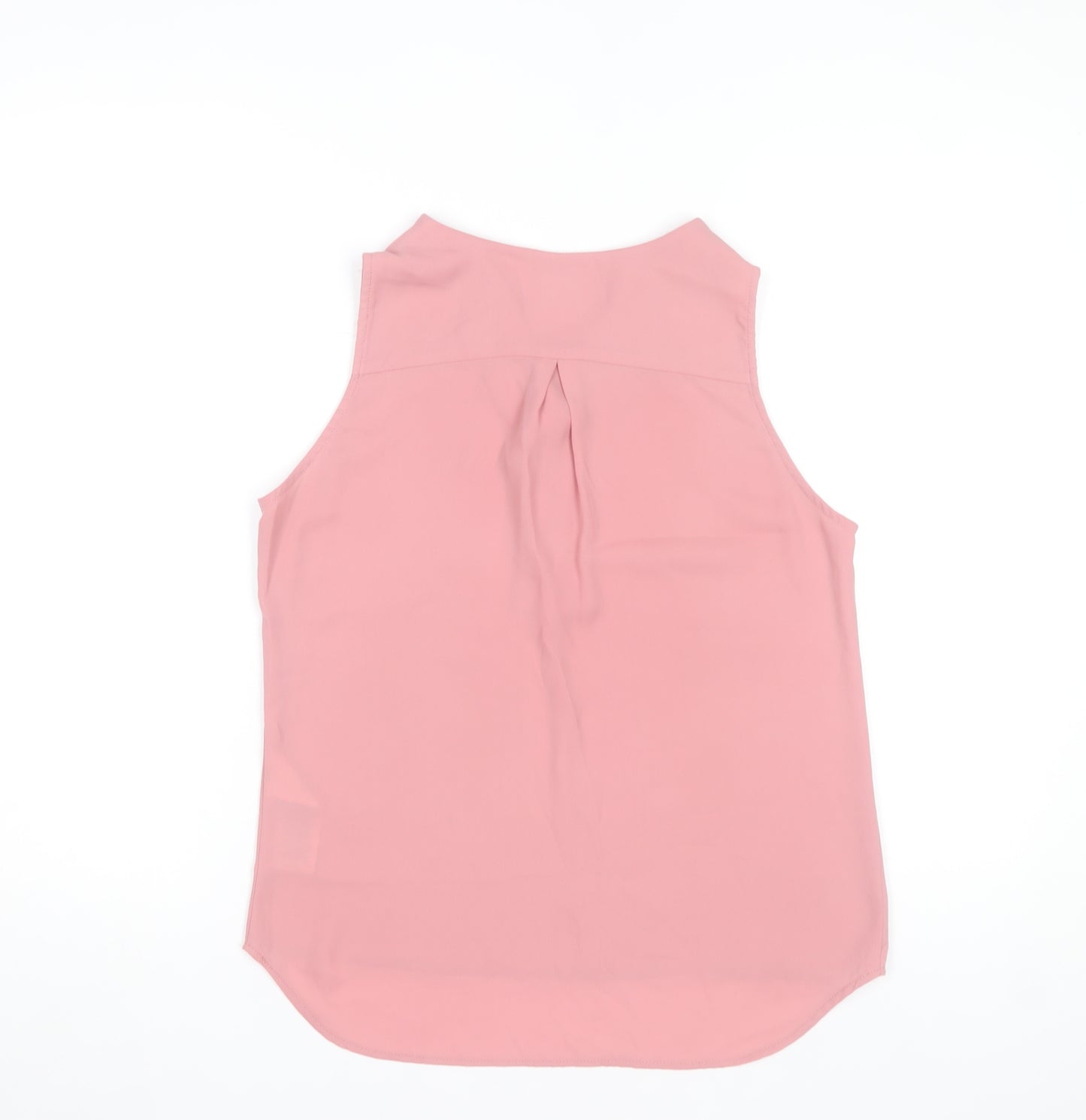Vila Women's Pink Sleeveless Collared Polyester Blouse XS