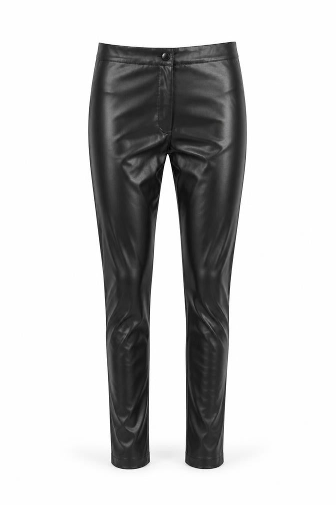 Boohoo Women Black Faux Leather Skinny Trousers UK 6