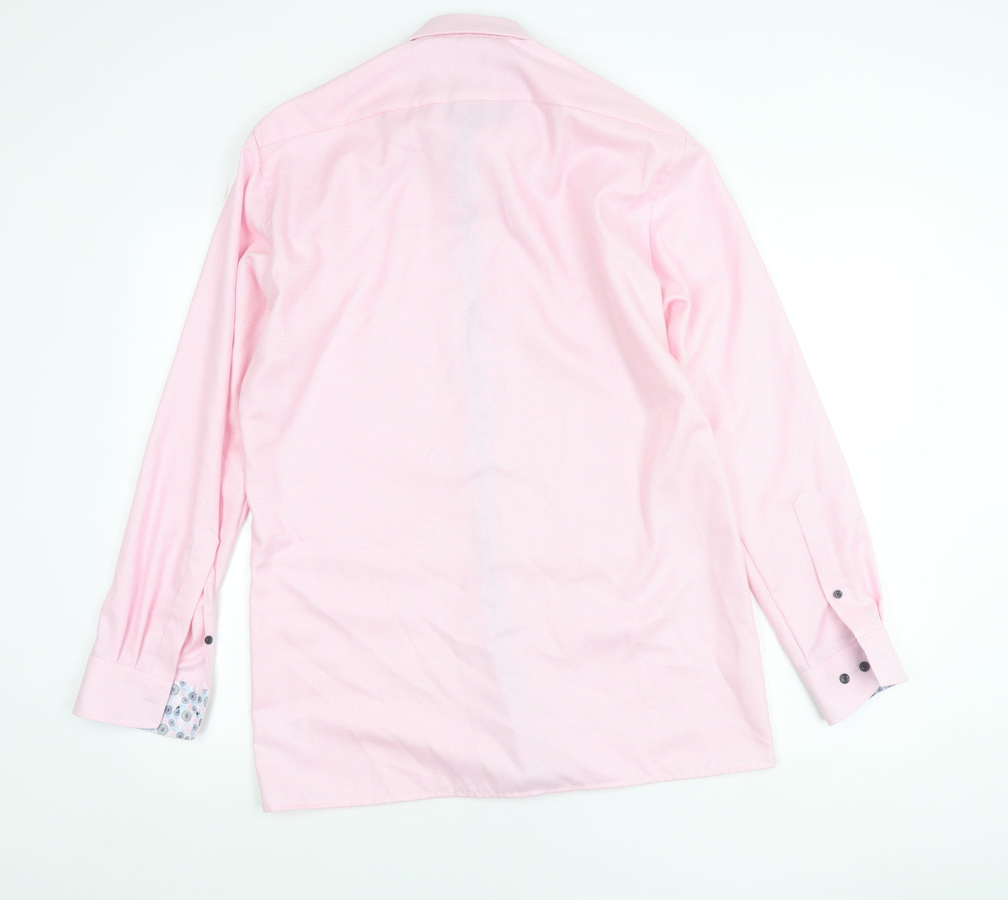 OLYMP Men's Pink Long Sleeve Classic Fit Cotton Business Shirt 15.75in