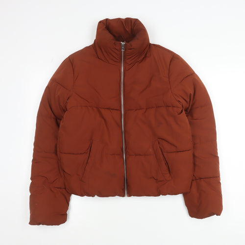 Jacqueline de Yong Women’s Brown Puffer Jacket Size S Winter Coat