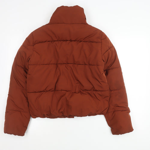 Jacqueline de Yong Women’s Brown Puffer Jacket Size S Winter Coat