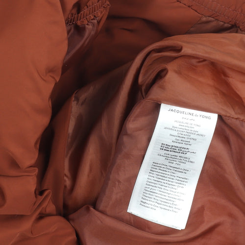 Jacqueline de Yong Women’s Brown Puffer Jacket Size S Winter Coat