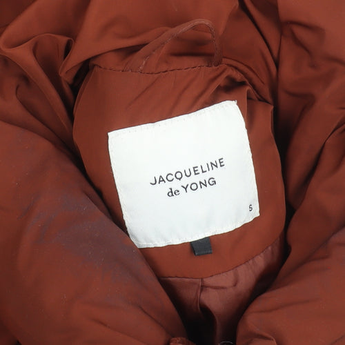 Jacqueline de Yong Women’s Brown Puffer Jacket Size S Winter Coat