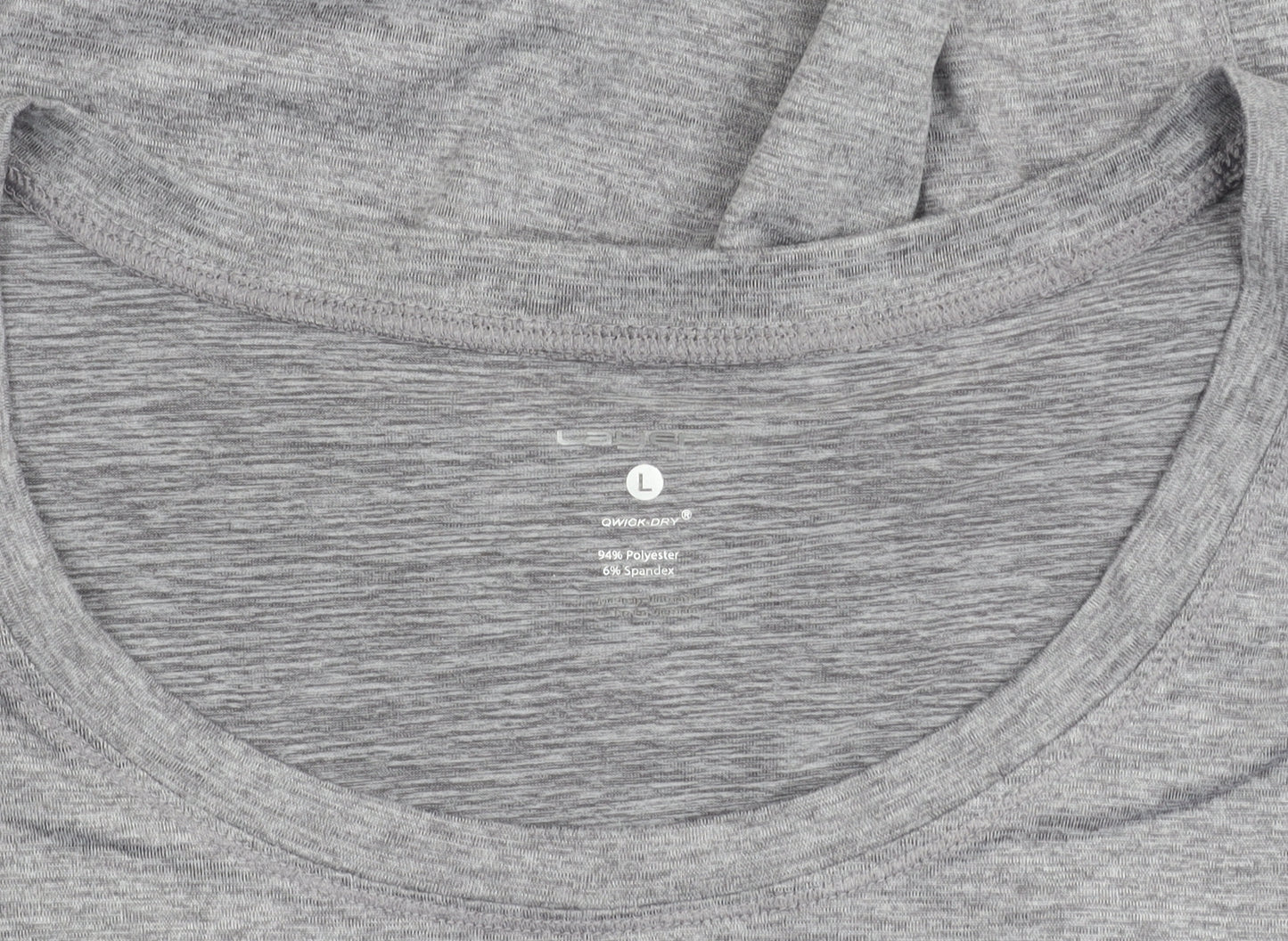 Layer 8 Women's Grey Quick Dry Polyester Blend Active T-Shirt Size L