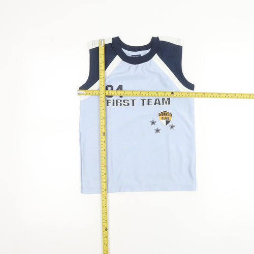 Rebel Active Boys Blue Sleeveless Football Tank Top 5-6 Years