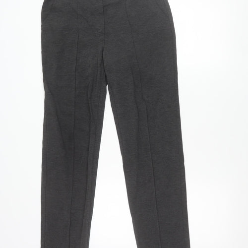 Marks and Spencer Womens Grey Size 10 Slim Fit Knit Trousers