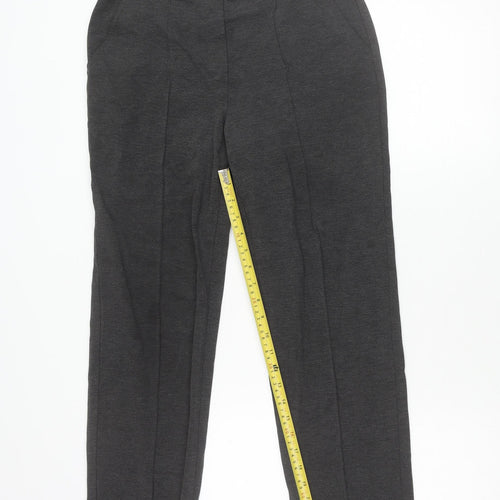 Marks and Spencer Womens Grey Size 10 Slim Fit Knit Trousers