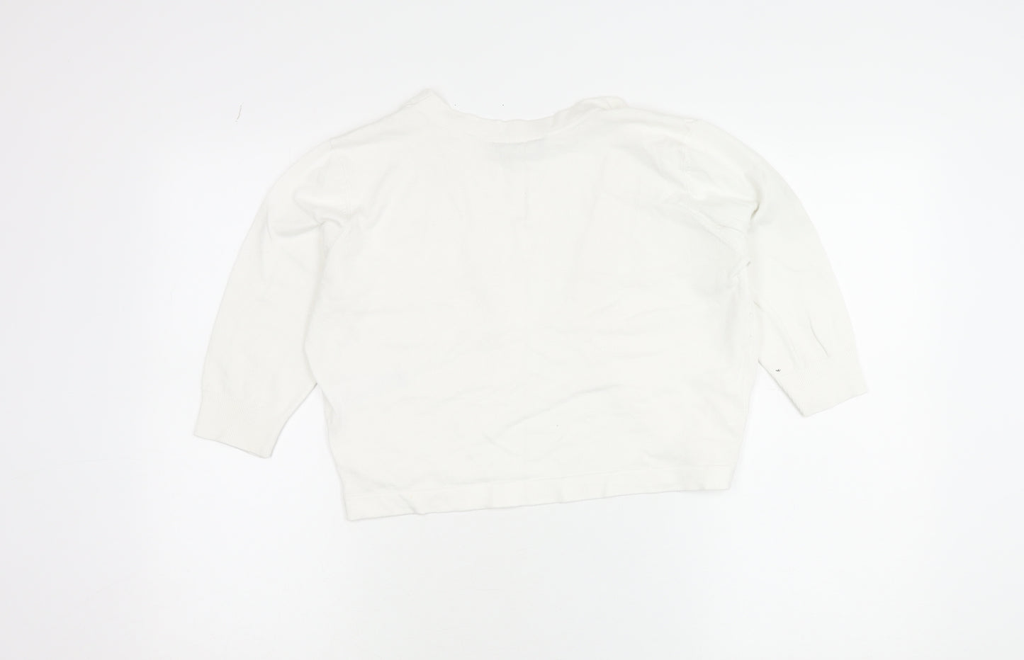 Principles Women’s Ivory V-Neck Knit Cardigan Size 14