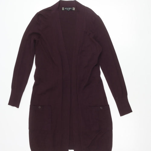 Principles by Ben de Lisi Womens Purple Size 10 Belted Cardigan