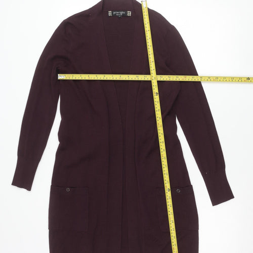 Principles by Ben de Lisi Womens Purple Size 10 Belted Cardigan