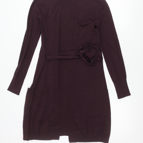 Principles by Ben de Lisi Womens Purple Size 10 Belted Cardigan