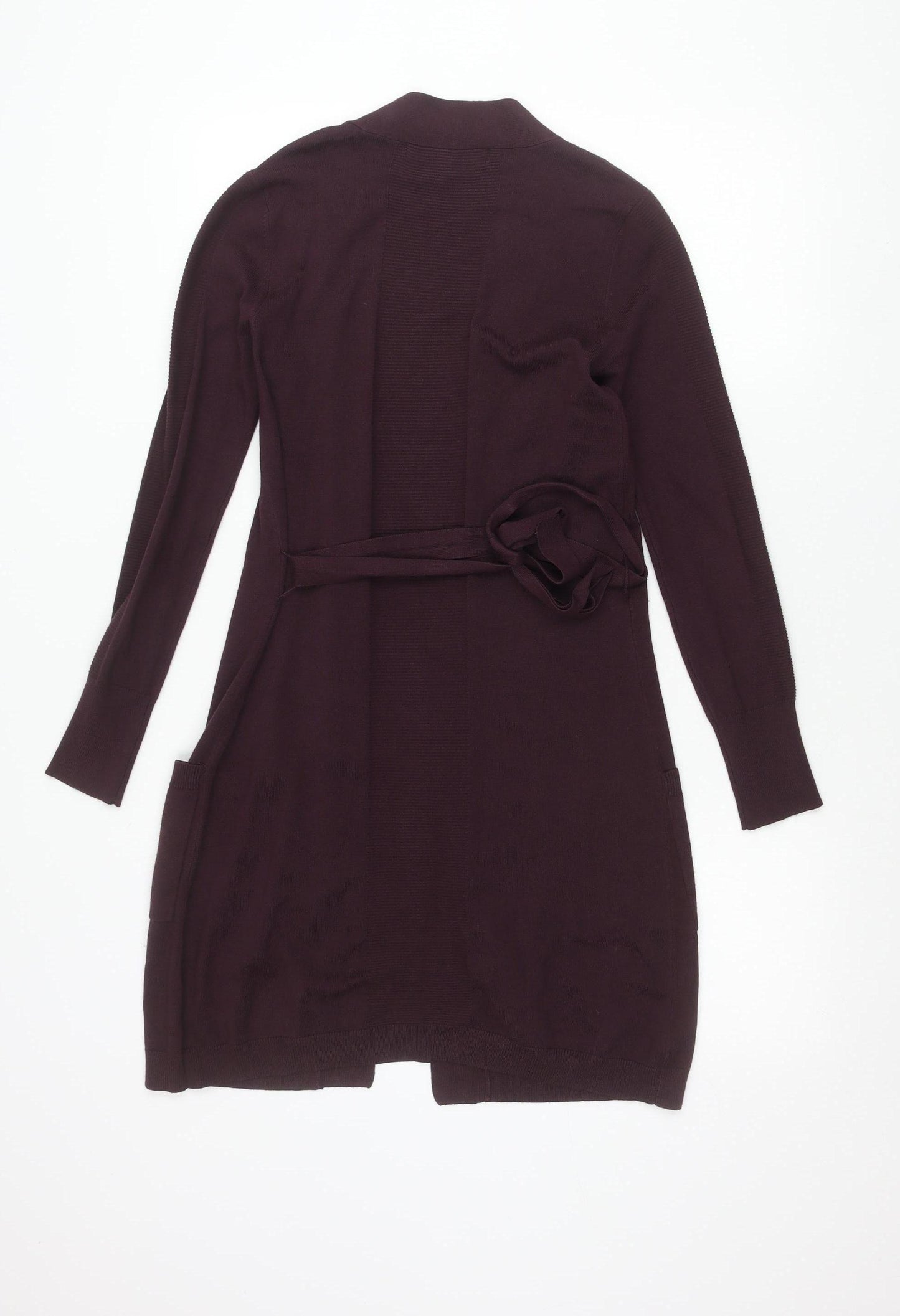 Principles by Ben de Lisi Womens Purple Size 10 Belted Cardigan