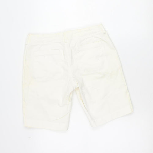 Old Navy Women’s Ivory Bermuda Shorts Size 10 Cotton Blend Low Rise