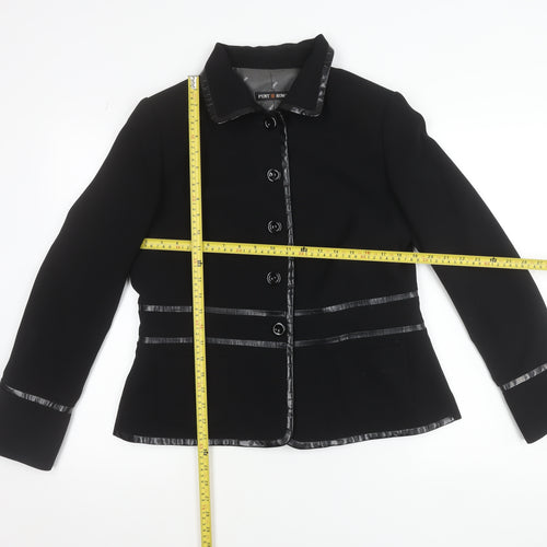 Punt Roma Women's Black Size 14 Tailored Suit Jacket Polyester Lined