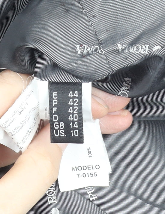 Punt Roma Women's Black Size 14 Tailored Suit Jacket Polyester Lined