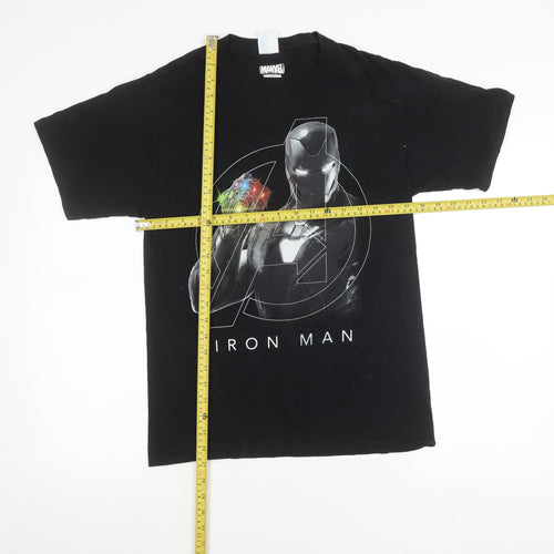 Port & Company Men’s Black Iron Man Marvel Graphic T-Shirt Size S
