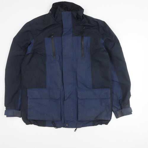 Maine New England Men's Blue Waterproof Parka Jacket Size S