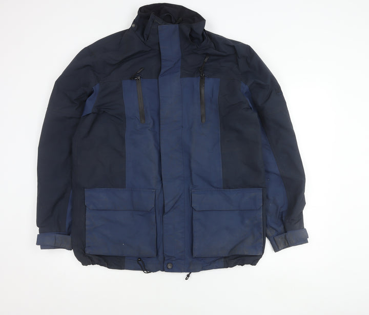 Maine New England Men's Blue Waterproof Parka Jacket Size S