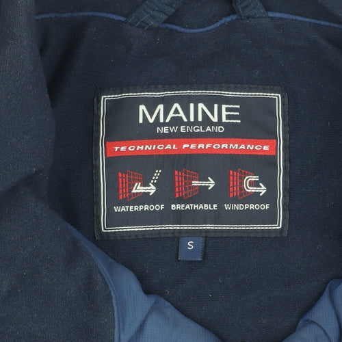 Maine New England Men's Blue Waterproof Parka Jacket Size S