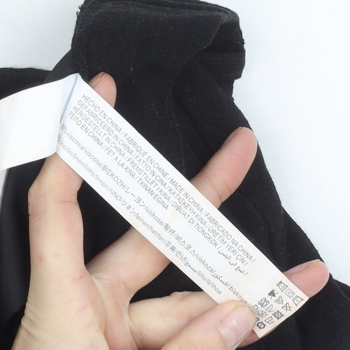 Stradivarius Women's Black Linen Blend Chino Shorts Size 10