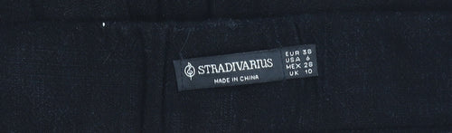 Stradivarius Women's Black Linen Blend Chino Shorts Size 10
