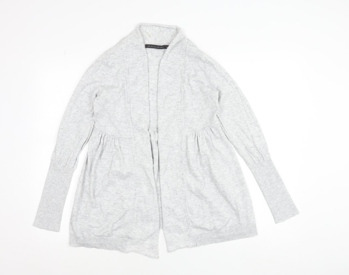 Next Maternity Grey Cotton Knit Open Cardigan Women’s Size 10