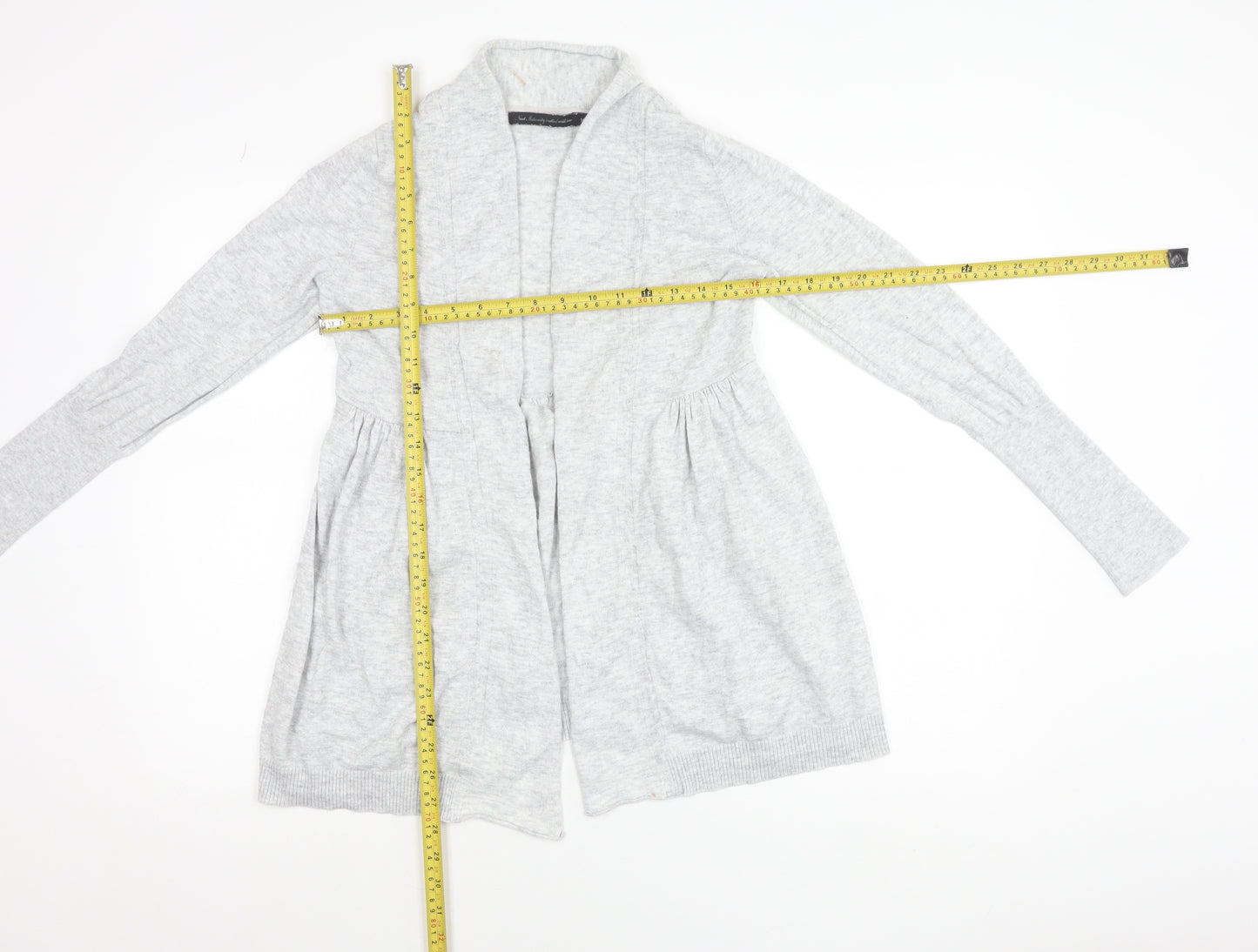 Next Maternity Grey Cotton Knit Open Cardigan Women’s Size 10