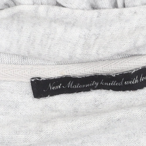 Next Maternity Grey Cotton Knit Open Cardigan Women’s Size 10