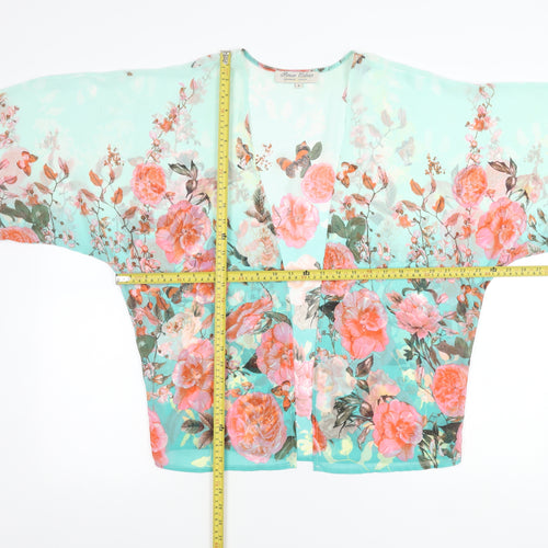 Parisian Collection Women's Multicoloured Floral Kimono Blouse Size 8