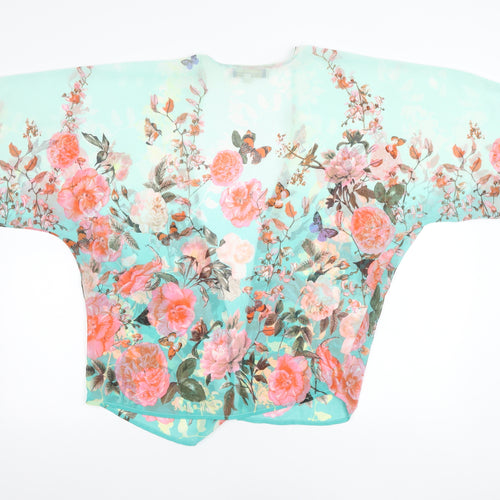 Parisian Collection Women's Multicoloured Floral Kimono Blouse Size 8