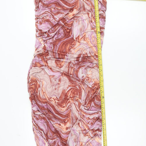 ASOS Design Women’s Multicoloured Strapless Bodycon Dress Size 12 Tall
