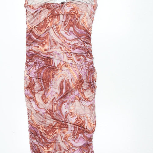 ASOS Design Women’s Multicoloured Strapless Bodycon Dress Size 12 Tall