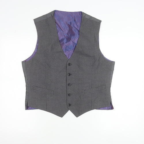 Daniel Grahame Men's Grey Waistcoat 42 Classic Formal Tweed Style