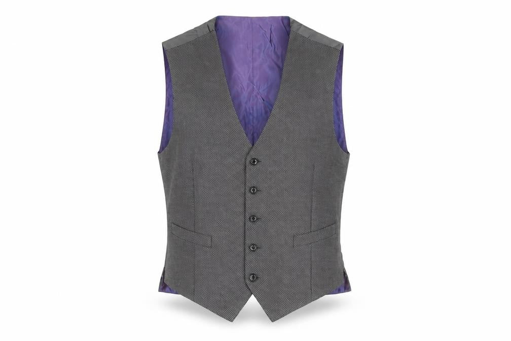 Daniel Grahame Men's Grey Waistcoat 42 Classic Formal Tweed Style