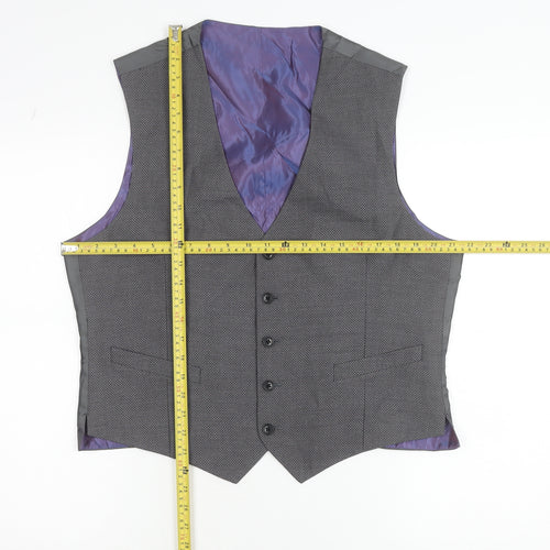 Daniel Grahame Men's Grey Waistcoat 42 Classic Formal Tweed Style
