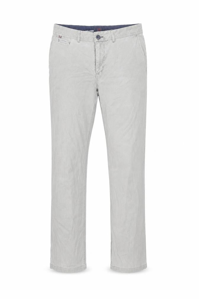 André Men’s Beige Chino Trousers 36S Modern Fit Cotton Stretch