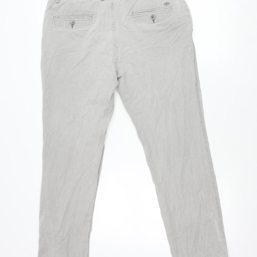 André Men’s Beige Chino Trousers 36S Modern Fit Cotton Stretch