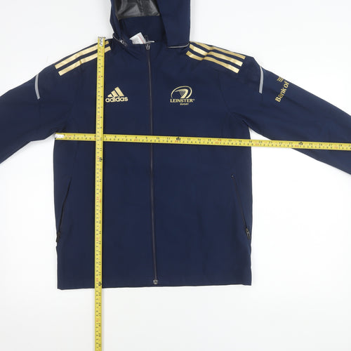 Adidas Boys Navy Leinster Rugby Hooded Windbreaker Jacket 11-12 Years