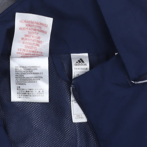 Adidas Boys Navy Leinster Rugby Hooded Windbreaker Jacket 11-12 Years